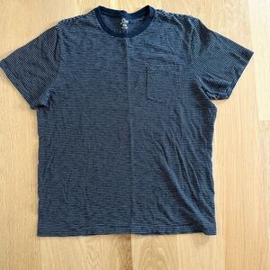 J. Crew Navy Striped Short Sleeve Tee